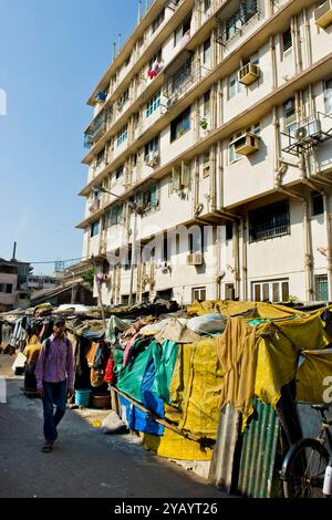 Armenviertel in der Nähe von Colaba, Mumbai, Indien Stockfoto