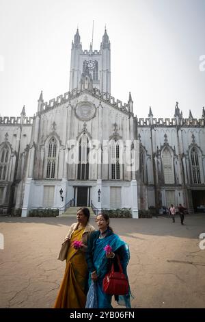 Indien, Westbengalen, Kolkata, St. Pauls-Kathedrale Stockfoto