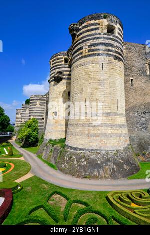 Frankreich, Maine-et-Loire, Angers, die Burg der Herzöge von Anjou Stockfoto