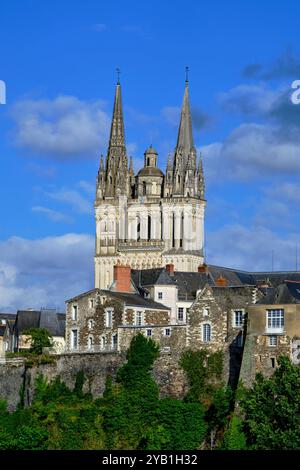Frankreich, Maine-et-Loire, Angers, Saint-Maurice Kathedrale Stockfoto