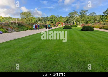 Main Worsley Willkommensgarten im RHS Garden Bridgewater Gardens, Worsley in Salford, Greater Manchester, England, Großbritannien Stockfoto