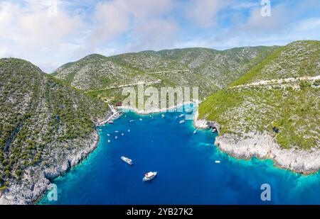 Landschaft mit Porto Vromi, Zakynthos Inseln, Griechenland Stockfoto
