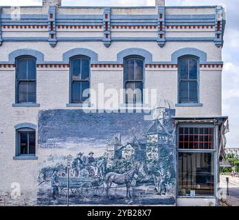 Wandgemälde des John Biggs-Gemäldes „Light Guard Band“ Carthage, Missouri Stockfoto