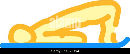 Brücke Pose setu Bandhasana Yoga Farbe Symbol Vektor Illustration Stock Vektor