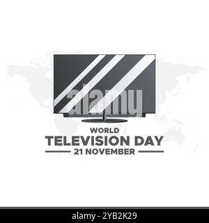 World Television Day am 21. November, World Television Day Illustration. Geeignet für Grußkarten, Poster und Banner. Stock Vektor