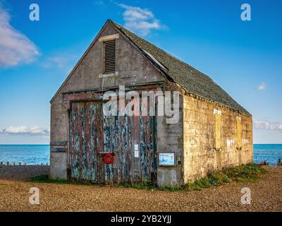 Im Mary Stanford Lifeboat House in Winchelsea, Rye, sind 17 Mitglieder des Mary Stanford Lifeboats im November 1928 tragischerweise ums Leben gekommen Stockfoto