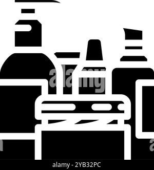 Natürliche Hautpflege ayurveda Glyphe Icon Vektor Illustration Stock Vektor