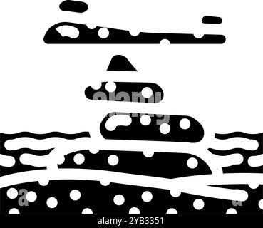 Ganzheitliche Heilung ayurveda Glyphe Icon Vektor Illustration Stock Vektor