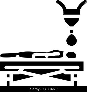 shirodhara ayurveda Glyphe Icon Vektor Illustration Stock Vektor