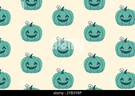 Halloween-Kürbismuster. Vektorabbildung. Stock Vektor