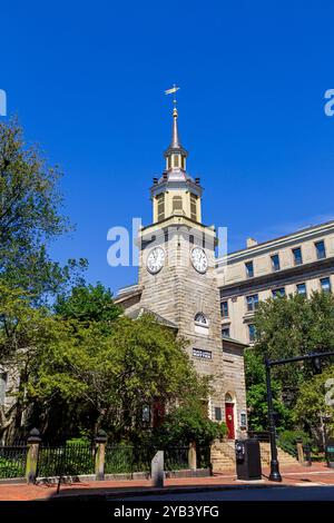 First Parish Church, Congress Street, Portland, Maine, USA Stockfoto