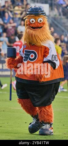 CHESTER, PA, USA - 28. AUGUST 2024: MLS-Spiel zwischen Philadelphia Union und Columbus Crew im Subaru Park. ***NUR REDAKTIONELLE VERWENDUNG*** Stockfoto