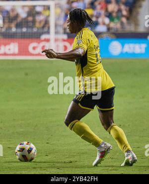 CHESTER, PA, USA - 28. AUGUST 2024: MLS-Spiel zwischen Philadelphia Union und Columbus Crew im Subaru Park. ***NUR REDAKTIONELLE VERWENDUNG*** Stockfoto