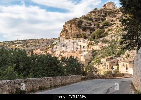 Rund um den Scicli, die Stadt des Barocks, Provinz Ragusa, Ostsizilien Stockfoto