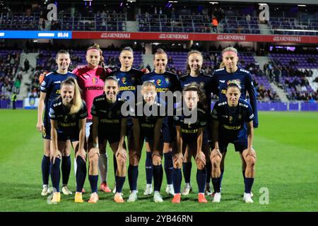 Wien, Österreich. Oktober 2024. Wien, Österreich, 16. Oktober 2024: St Polten startet in der Startaufstellung der UEFA Women's League League Gruppenspiel St Polten gegen Manchester City im Viola Park, Wien Tom Seiss/SPP (Tom Seiss/SPP) Credit: SPP Sport Press Photo. /Alamy Live News Stockfoto