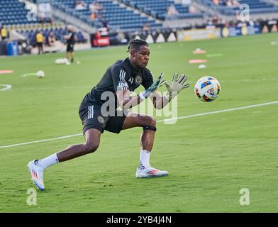 CHESTER, PA, USA - 28. AUGUST 2024: MLS-Spiel zwischen Philadelphia Union und Columbus Crew im Subaru Park. ***NUR REDAKTIONELLE VERWENDUNG*** Stockfoto