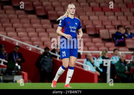 London, Großbritannien. Oktober 2024. London, England, 16. Oktober 2024: Katrina Saevik (21 Valerenga) während des Spiels zwischen Arsenal und Valerenga im Emirates Stadium in London. (Pedro Porru/SPP) Credit: SPP Sport Press Photo. /Alamy Live News Stockfoto