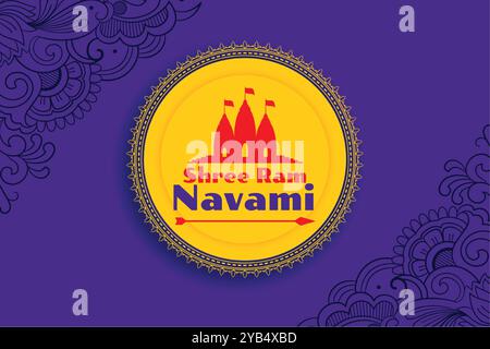 Happy RAM navami Festival wünscht Hintergrund Stock Vektor