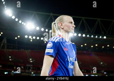 London, Großbritannien. Oktober 2024. London, England, 16. Oktober 2024: Katrina Saevik (21 Valerenga) vor dem Spiel der UEFA Women's Champions League zwischen Arsenal und Valerenga im Emirates Stadium in London. (Pedro Porru/SPP) Credit: SPP Sport Press Photo. /Alamy Live News Stockfoto