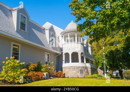 Hull Public Library in der 9 Main Street in Hull Village in Hingham Bay, Boston Harbor in der Stadt Hull, Massachusetts MA, USA. Stockfoto