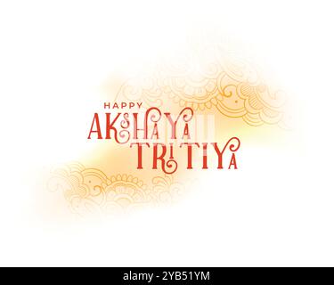 Happy akshaya tritiya Festival Gruß Design Stock Vektor