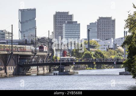 BMW Berlin Marathon. Mit 54 280 Finishern ist es das beliebteste Laufevent in Deutschland. Berlin, Deutschland, Europa Stockfoto