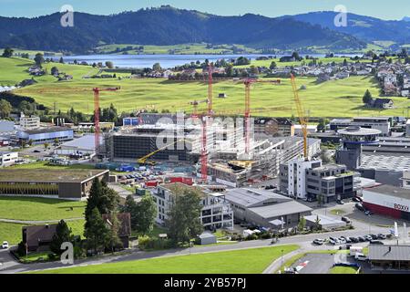 Großbaustelle Kobiboden, Einsiedeln, Schweiz, Europa Stockfoto