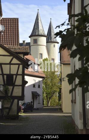 Blick auf das Kurmainzer Schloss in Lohr am Main Stockfoto