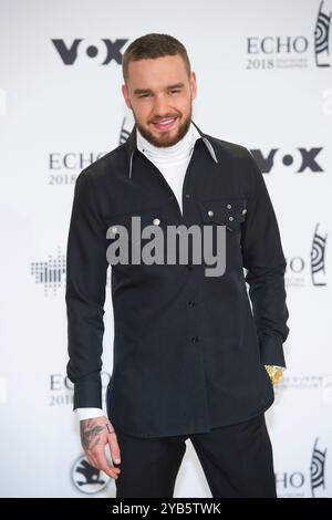 ARCHIVFOTO: Liam PAYNE starb im Alter von 31 Jahren. Liam PAYNE, Sänger, roter Teppich, roter Teppich Show, Ankunft, Ankunft, ECHO POP-Preisverleihung - Deutscher Musikpreis 2018 in der Messe Berlin, Palais am Funkturm, am 12. April 2018. ? Stockfoto