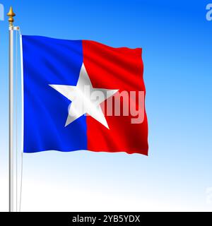 USA Wahlen winkende Flagge Stern Symbol, Vereinigte Staaten von Amerika, Vektor-Illustration Stock Vektor