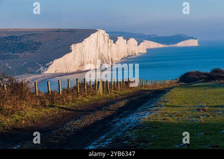 Sieben Schwestern Kreidefelsen East Sussex Stockfoto