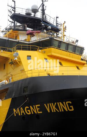 Das Schiff „Magne Viking“ Anchor Handling Tug Supply (AHTS). Stockfoto