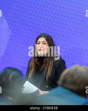 Änderungsereignis für Kooperationspartei. Preet Kaur Gill Abgeordneter, Vorsitzender der Parlamentarischen Fraktion der Genossenschaftlichen Partei, spricht auf der eintägigen Veranstaltung in Manchester. Stockfoto