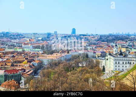 Anzeigen von Vilnius vom Hügel der Drei Kreuze Punkt der Stadt Vilnius. Litauen. Stockfoto