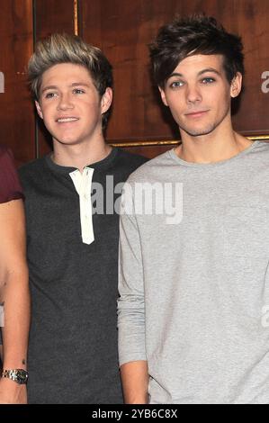 Mailand Italien 01/11/2012: Niall Horan und Louis Tomlinson Sängerinnen einer Direction Gruppe während des Fotoshootings im Principe di Savoia Hotel Stockfoto