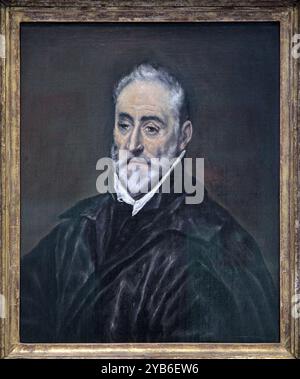 Porträt von Antonio de Covarrubias y Leiva von El Greco. Domenikos Theotocopoulos (1541-1614). Stockfoto