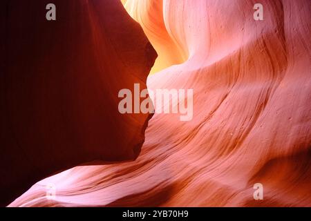 Im Lower Antelope Canyon in Arizona, USA, können Sie in erstaunlicher menschlicher Gesichtsform wachsen Stockfoto
