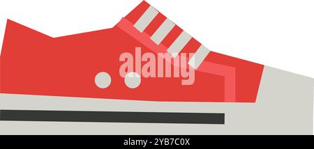 Farbsymbol des Sneakers. Sportschuh, Seitenansicht Stock Vektor