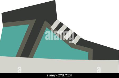 Lässiger Sportschuh mit Farblegende. Trainingsschuhe Stock Vektor