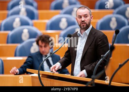 Den Haag, Niederlande. Oktober 2024. DEN HAAG, NIEDERLANDE - 15. OKTOBER: Jimmy Dijk (SP) während der Plenardebatte im Tweede Kamer am 15. Oktober 2024 in den Haag, Niederlande (Foto: John Beckmann/Orange Pictures) Credit: Orange Pics BV/Alamy Live News Stockfoto