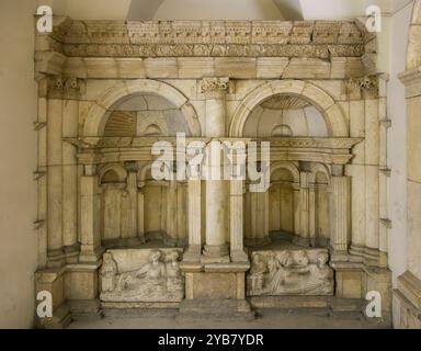 Südliches Exedra des Hypogäums Irhai von Palmyra - Nationalmuseum, Damaskus, Syrien Stockfoto