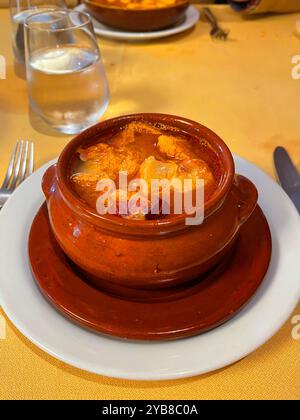 Kastilische Suppe. Spanien. Stockfoto