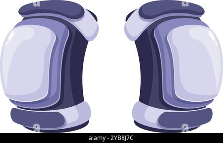 Moderne Knieschoner gewährleisten Sicherheit bei verschiedenen Aktivitäten und schützen die Gelenke vor möglichen Verletzungen Stock Vektor