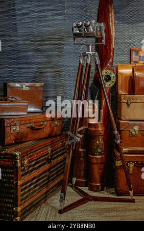 Bentleys London Vintage Lederwaren Stockfoto