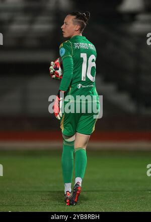 Biella, Italien. Oktober 2024. Pauline Peyraud-Magnin von Juventus während des Spiels der UEFA Women's Champions League im Stadio Comunale Vittorio Pozzo Lamarmora, Biella. Der Bildnachweis sollte lauten: Jonathan Moscrop/Sportimage Credit: Sportimage Ltd/Alamy Live News Stockfoto