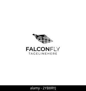 Falcon Logo-Designvorlage. Adlervektorsymbol. Adlervektor Stock Vektor
