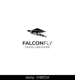 Falcon Logo-Designvorlage. Adlervektorsymbol. Adlervektor Stock Vektor