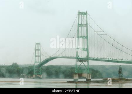 Deer Isle Bridge Hängebrücke in Maine Stockfoto