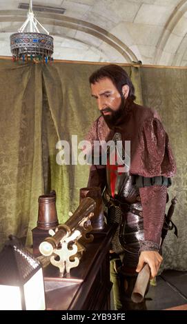 Vasco Nunez de Balboa Wachsfigur im Madame Tussauds Museum in Madrid Stockfoto