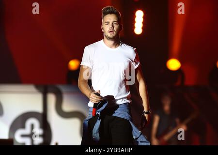 Liam Payne von One Direction tritt im MetLife Stadium in New Jersey auf. Stockfoto